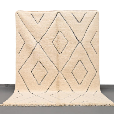 Authentic Beni Ourain Rug 6.6 x 9.4 feet / 203 x 288 cm - Ettilux Home